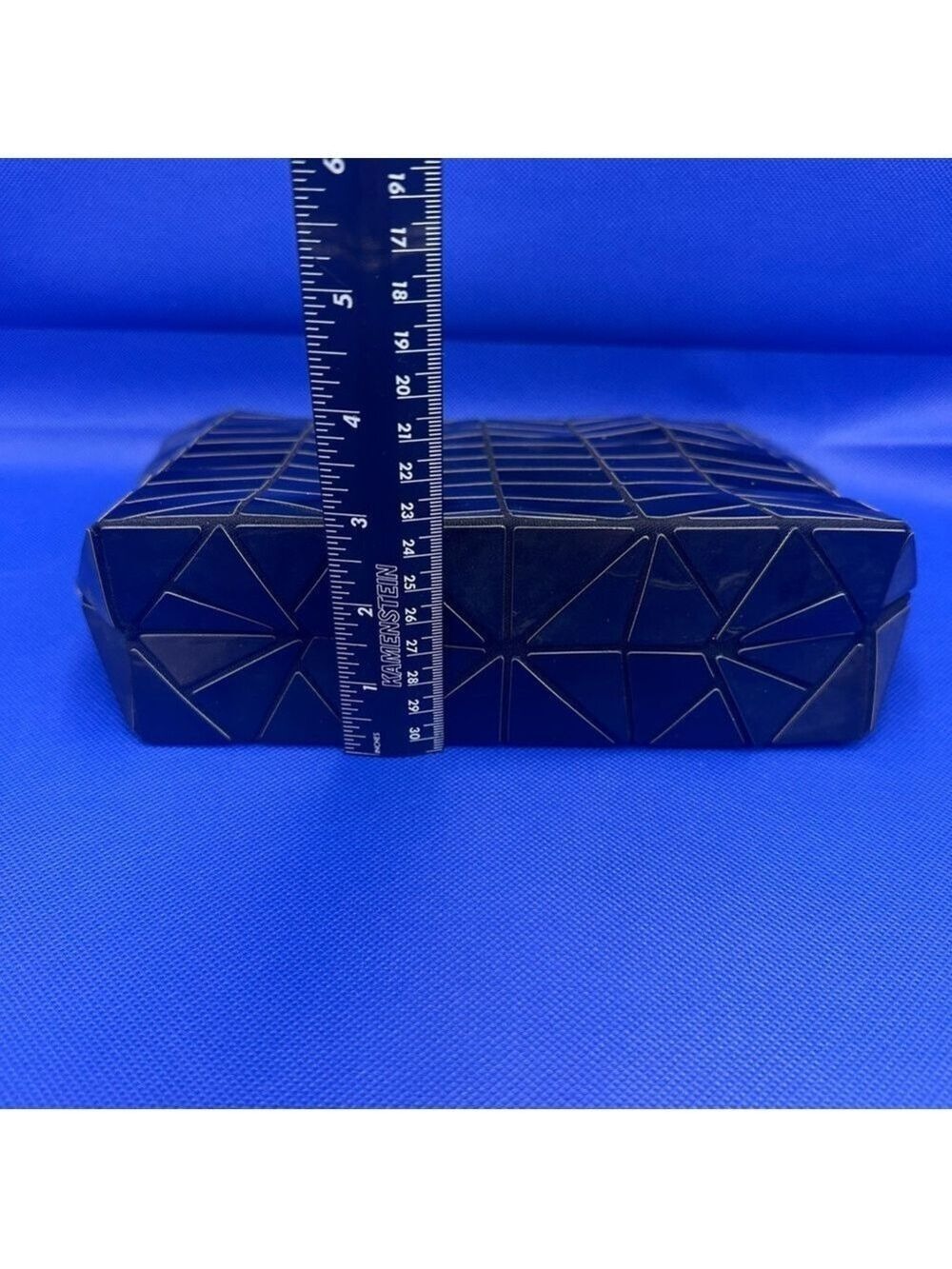 Patrizia Luca Geometric Crossbody Bag Clutch Purse Black Shimmer NWT - Picture 11 of 15